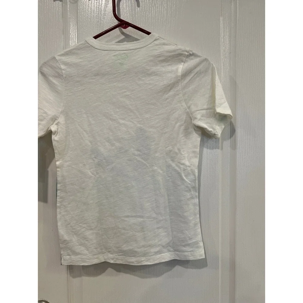 OshKosh Bgosh Boys Surfer Graphic T Shirt White Crew Neck Size 10 NWT